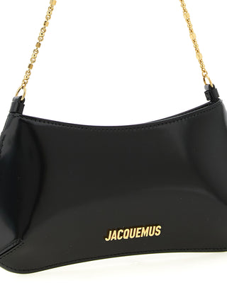 Black Calfskin Shoulder Bag