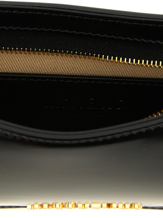 Black Calfskin Shoulder Bag