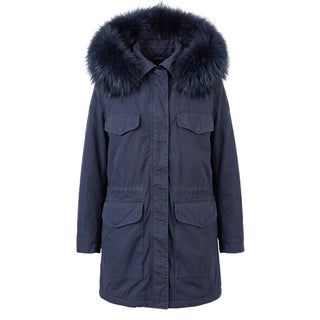Blue Cotton Women's Jacket