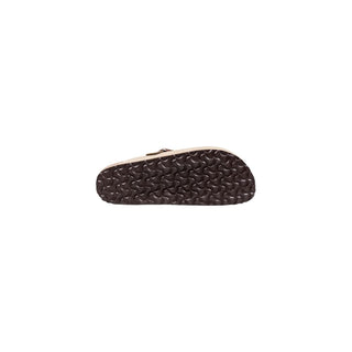 Beige Leather Clogs