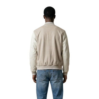 Beige Polyester Bomber