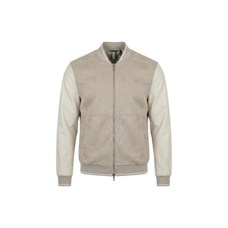 Beige Polyester Bomber