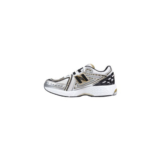 Silver Synthetic Athletic Sneakers