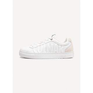White Nylon Low Top Sneakers