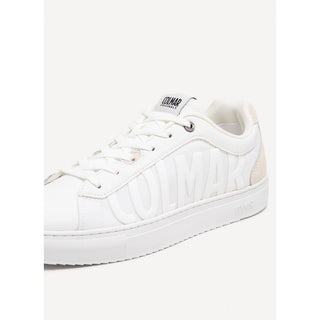 White Nylon Low Top Sneakers