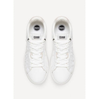 White Nylon Low Top Sneakers