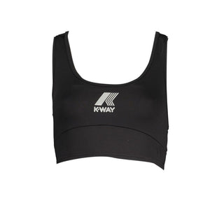 Black Polyester Women's Sports Top
