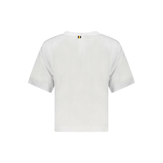 White Cotton Women T-Shirt