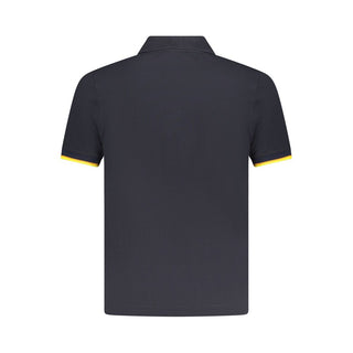 Blue Cotton Men Polo