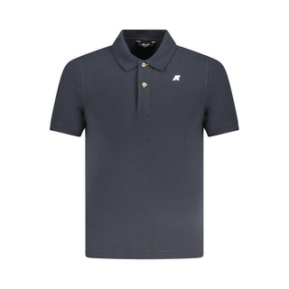 Blue Cotton Men Polo