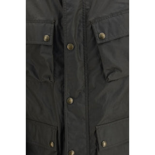 Bicolor Cotton Full-Length Jacket