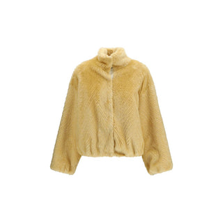 Gold Modacrylic Bomber