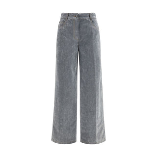 Gray Cotton Jeans Denim