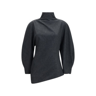 Gray Wool Oves Aries Blouse