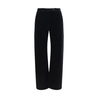 Black Viscose Casual Pants