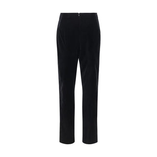 Black Cotton Casual Pants