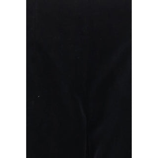 Black Cotton Casual Pants