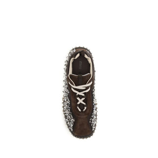 Brown Suede Leather Sneakers