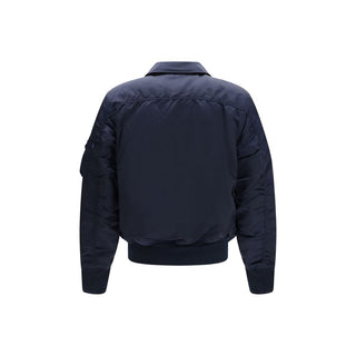 Blue Nylon Bomber