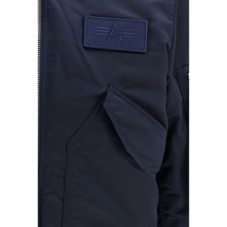 Blue Nylon Bomber