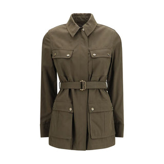 Bicolor Cotton Full-Length Jacket