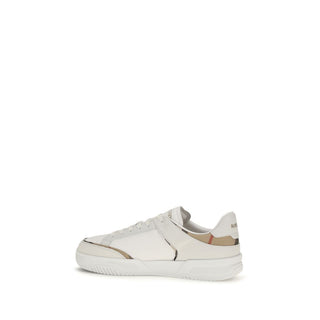 White Calf Leather Bos Taurus Low Top Sneakers