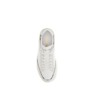 White Calf Leather Bos Taurus Low Top Sneakers