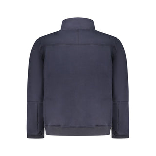 Blue Cotton Men Sweater