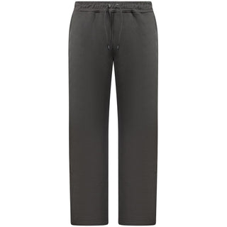 Black Cotton Men's Sports Trouser