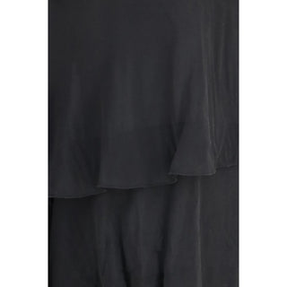 Black Silk Casual Pants