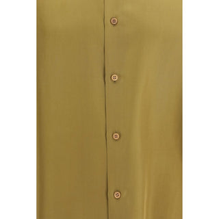 Beige Silk Dress Shirt