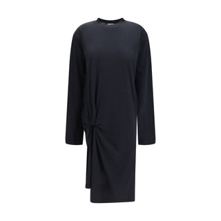 Black Cotton Casual Dress