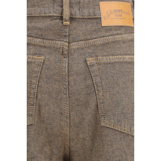 Brown Cotton Relaxed Fit Jeans