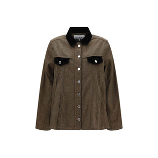 Brown Cotton Denim Jacket