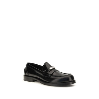 Black Calf Leather Bos Taurus Slip-On Loafers