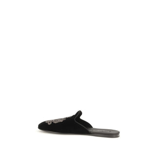 Black Velvet Flats