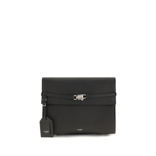 Black Calf Leather Bos Taurus Shoulder Bag
