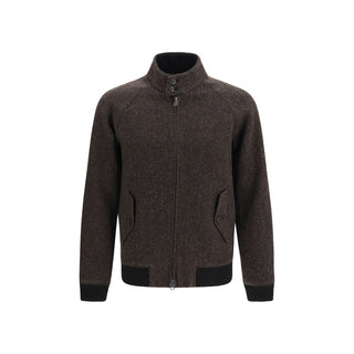 Brown Viscose Biker Jacket