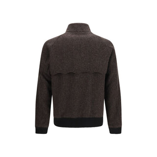 Brown Viscose Biker Jacket