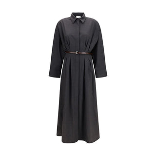 Gray Wool Oves Aries Casual Dress