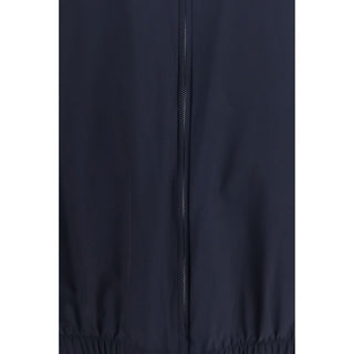 Blue Silk Full-Length Jacket