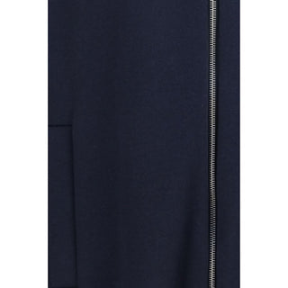 Blue Silk Full-Length Jacket