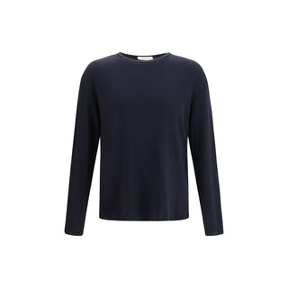 Blue Cotton Long Sleeve T-Shirt