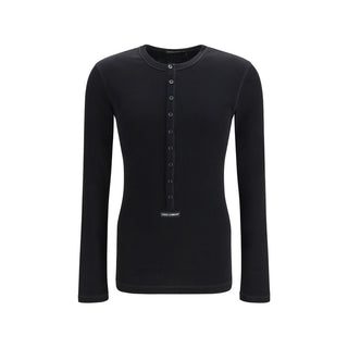 Black Cotton Long Sleeve T-Shirt