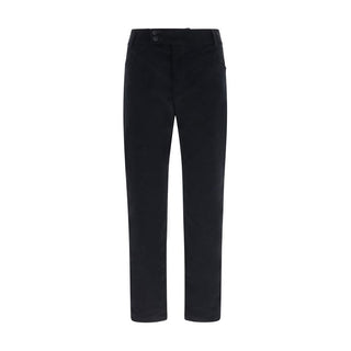 Black Cotton Casual Pants