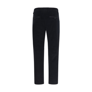 Black Cotton Casual Pants