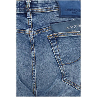 Blue Cotton Slim Fit Jeans
