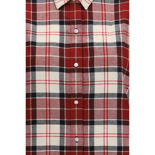Red Cotton Pattern Shirt