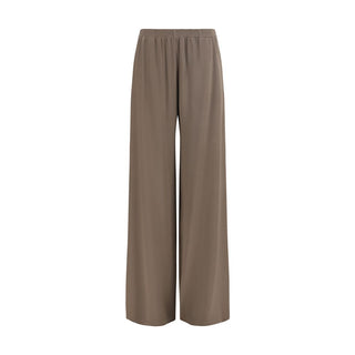 Brown Viscose Casual Pants