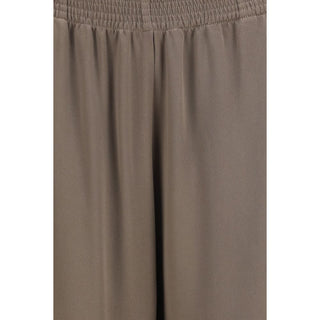 Brown Viscose Casual Pants